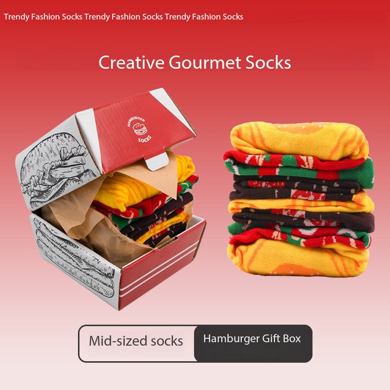 Burger Socks Box - Perfect for Gifts