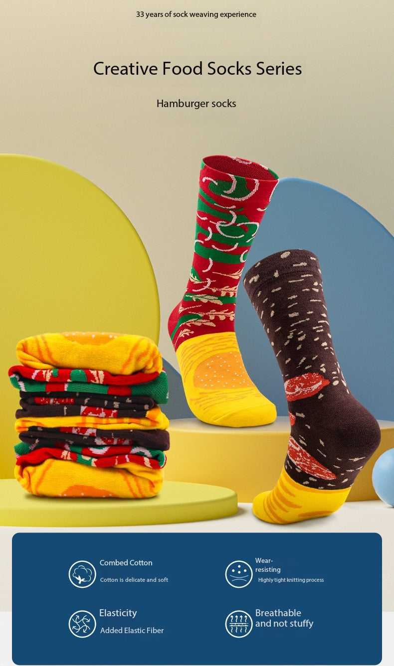 Burger Socks Box - Perfect for Gifts