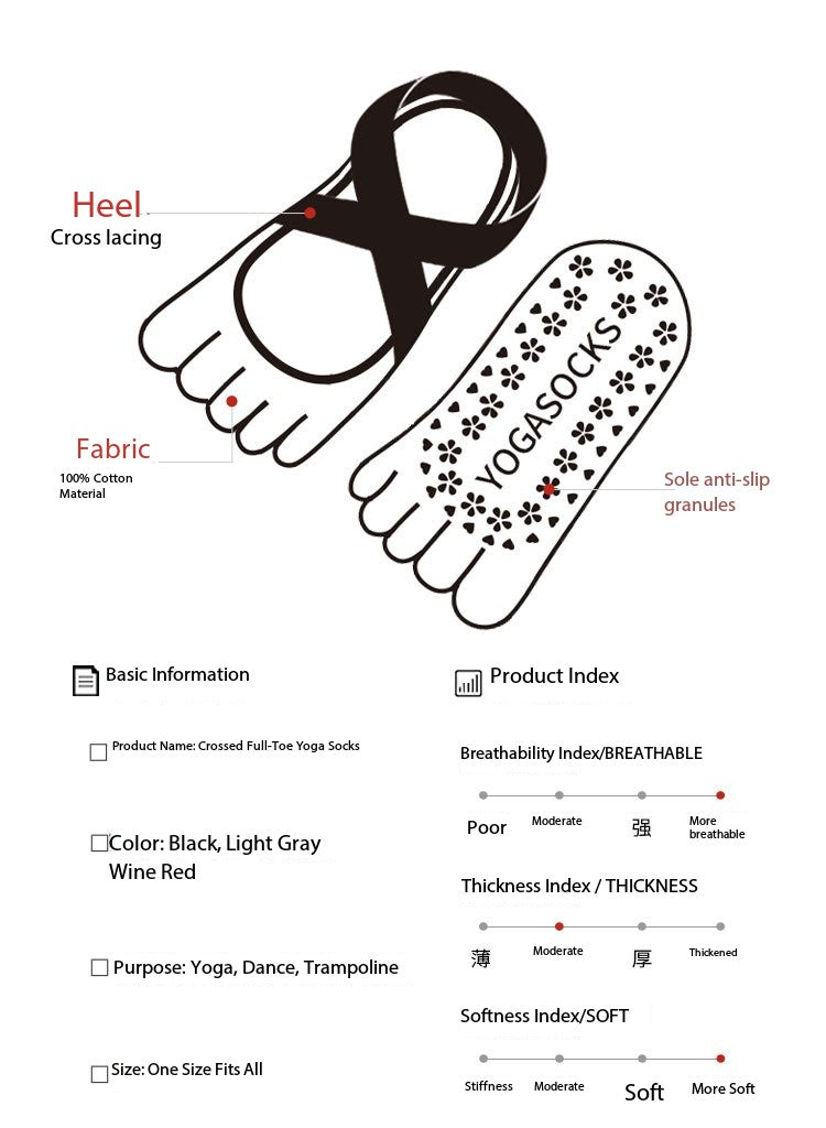 Women’s Non-Slip Five-Toe Socks | Pilates, Barre & Dance Workout
