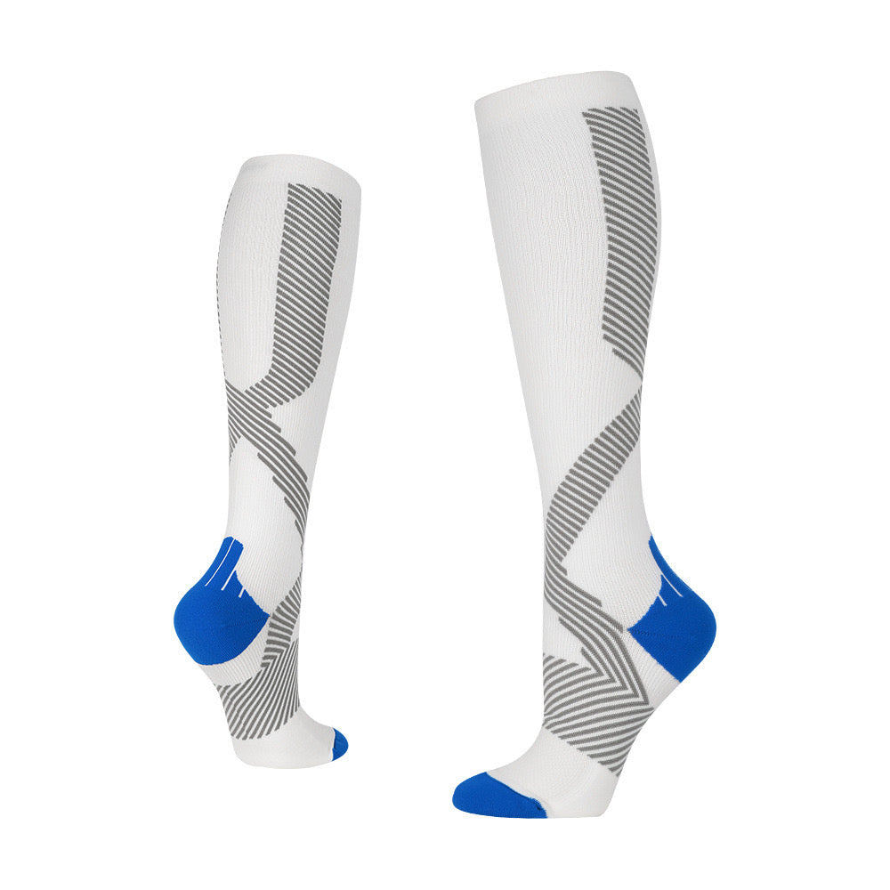 Professional Compression Sports Socks – Long Running & Marathon Socks for Men & Women | Calf Support Fitness Training Socks