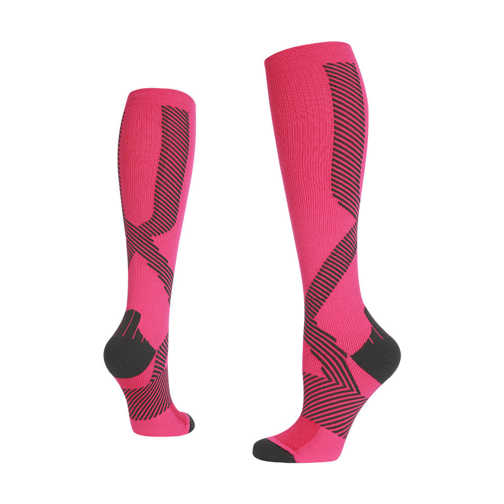 Professional Compression Sports Socks – Long Running & Marathon Socks for Men & Women | Calf Support Fitness Training Socks