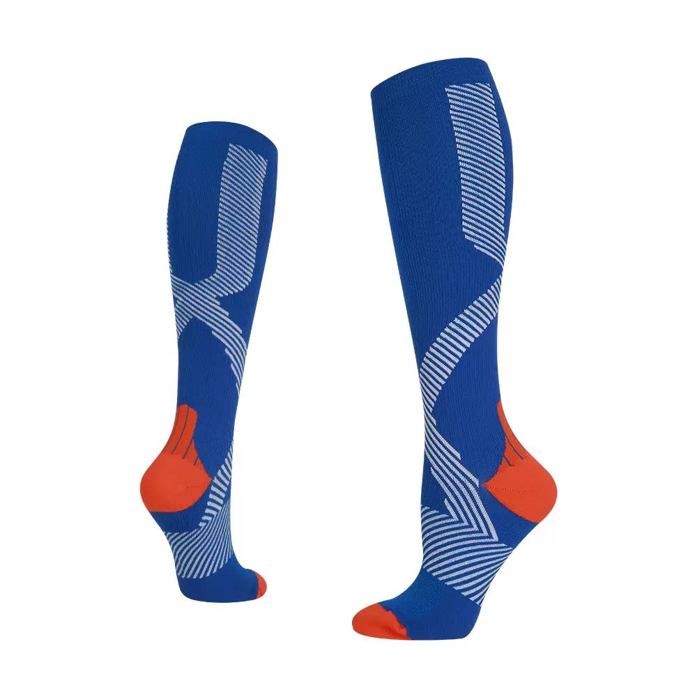 Professional Compression Sports Socks – Long Running & Marathon Socks for Men & Women | Calf Support Fitness Training Socks