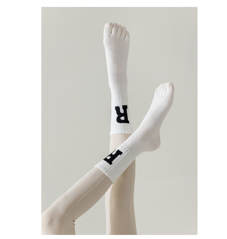 Women’s Yoga Toe Socks – Anti-Slip, Mid-Calf Socks for Pilates