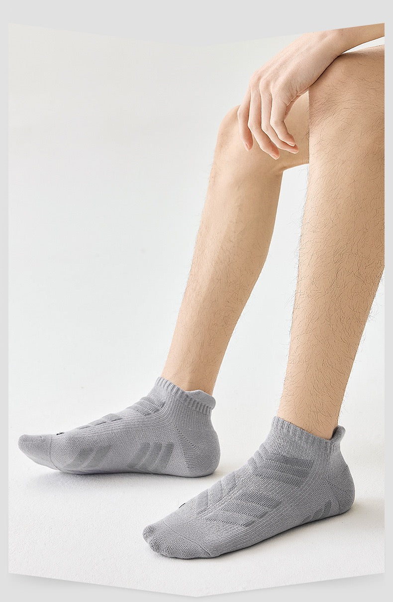 Men’s Running Socks – (Plus Size Inclusive) Terry Cushion, Sweat-Wicking & Odor Control