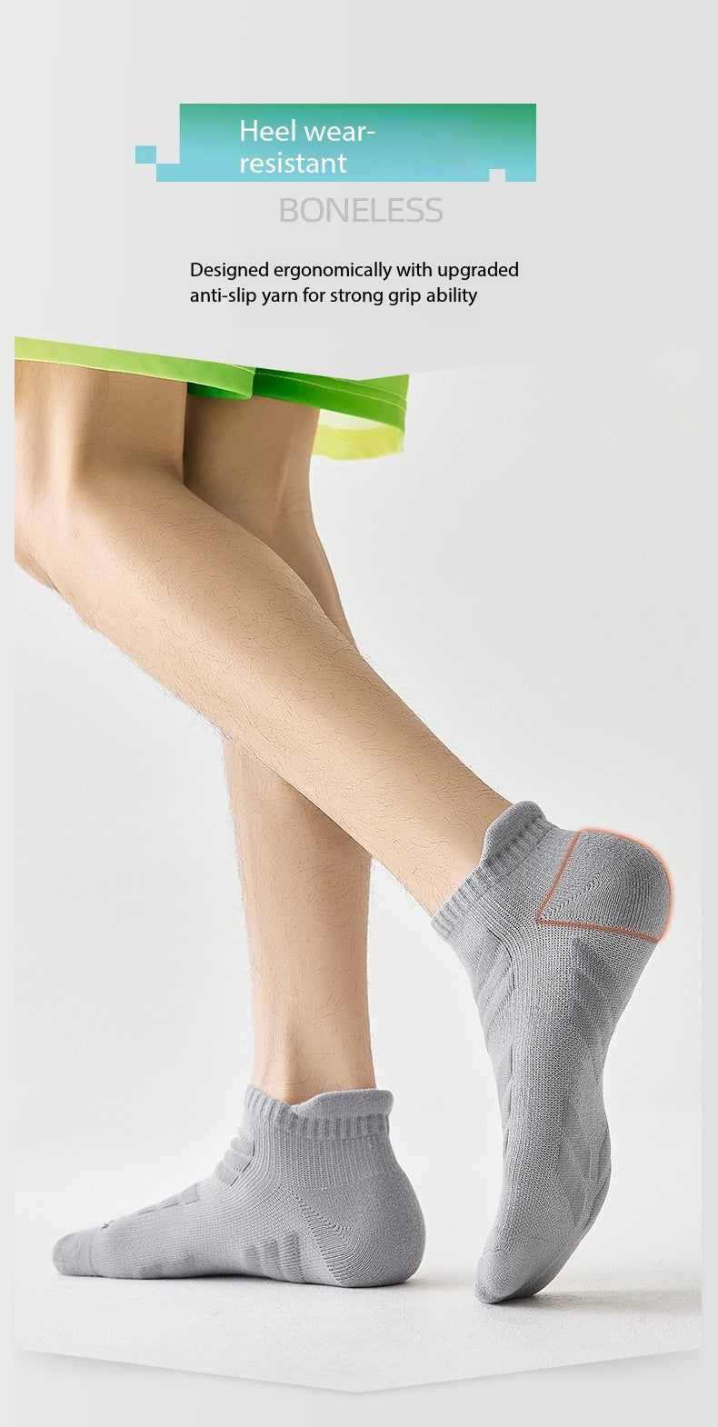 Men’s Running Socks – (Plus Size Inclusive) Terry Cushion, Sweat-Wicking & Odor Control
