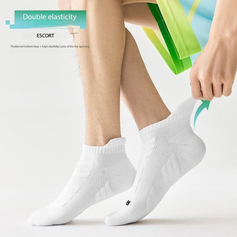 Men’s Running Socks – (Plus Size Inclusive) Terry Cushion, Sweat-Wicking & Odor Control