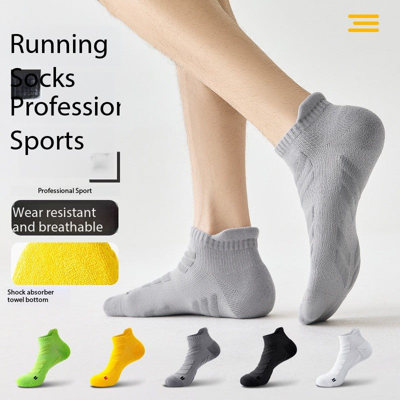 Men’s Running Socks – (Plus Size Inclusive) Terry Cushion, Sweat-Wicking & Odor Control