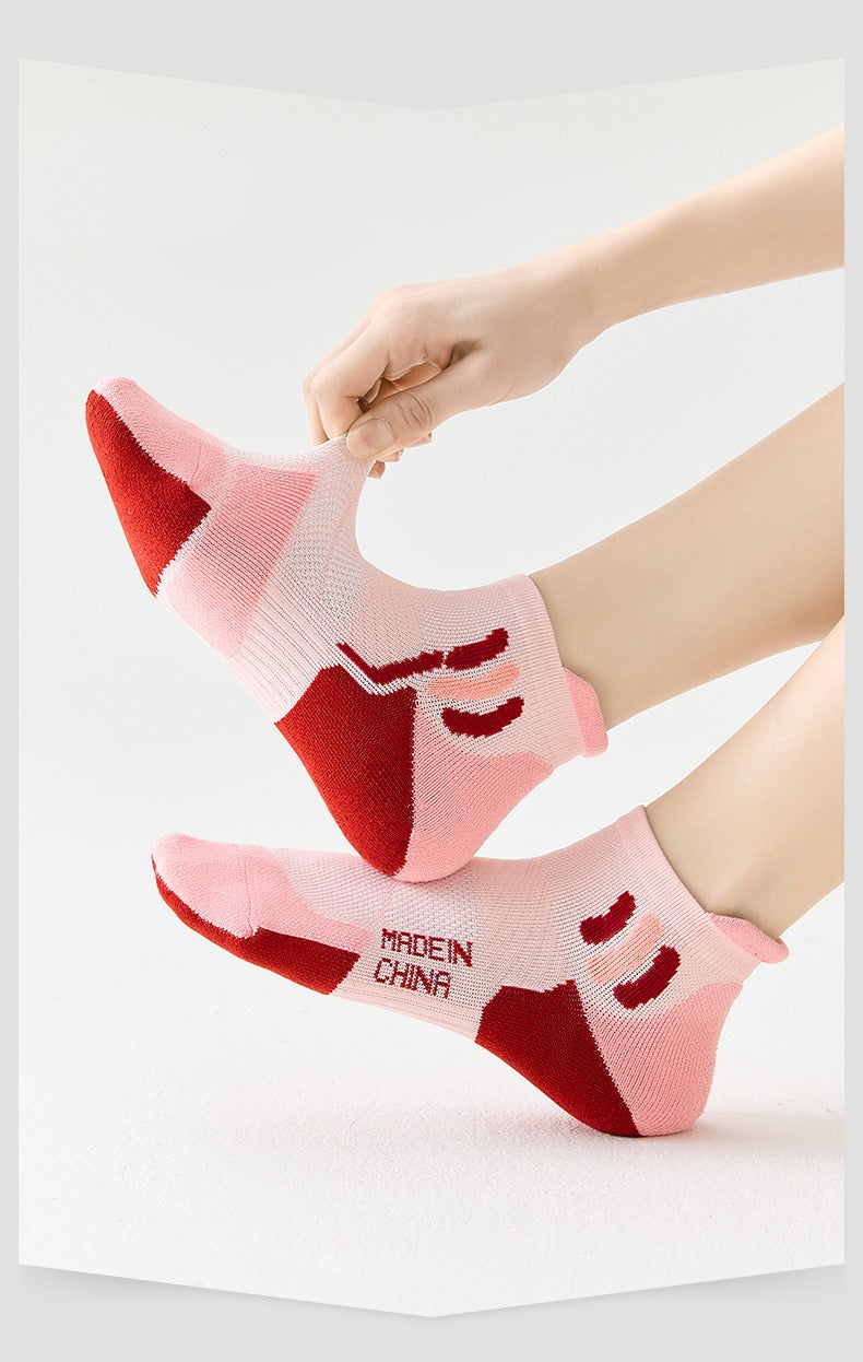 Women’s Ankle Length Running Socks – Terry Cushion, Sweat-Wicking & Odor Control