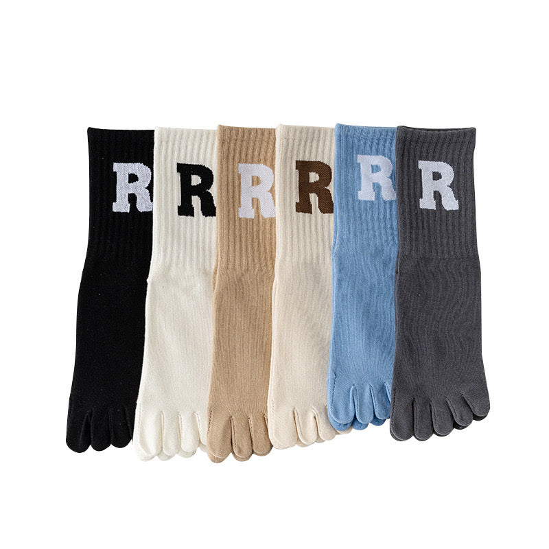 Women’s Yoga Toe Socks – Anti-Slip, Mid-Calf Socks for Pilates