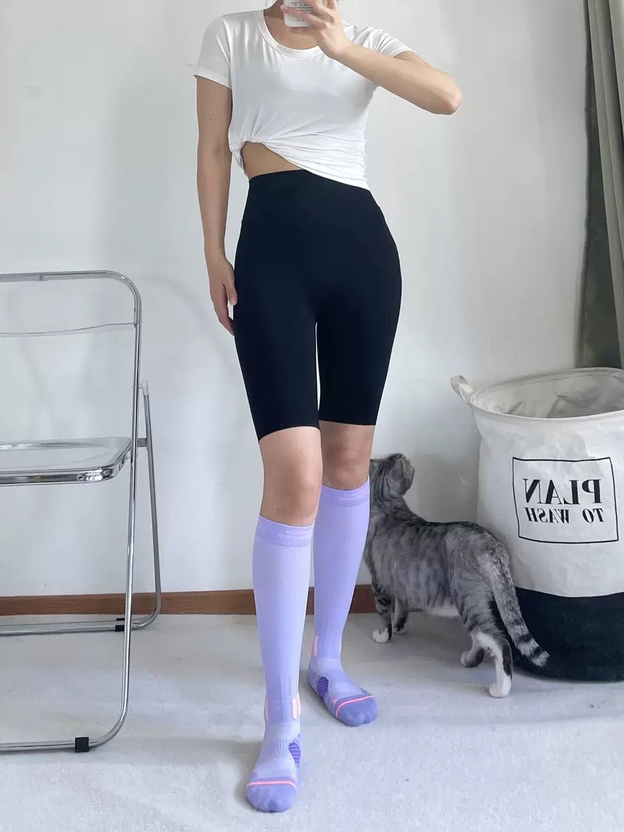 Women’s Compression Sports Socks – Towel Sole, Sweat-Wicking & Anti-Odor