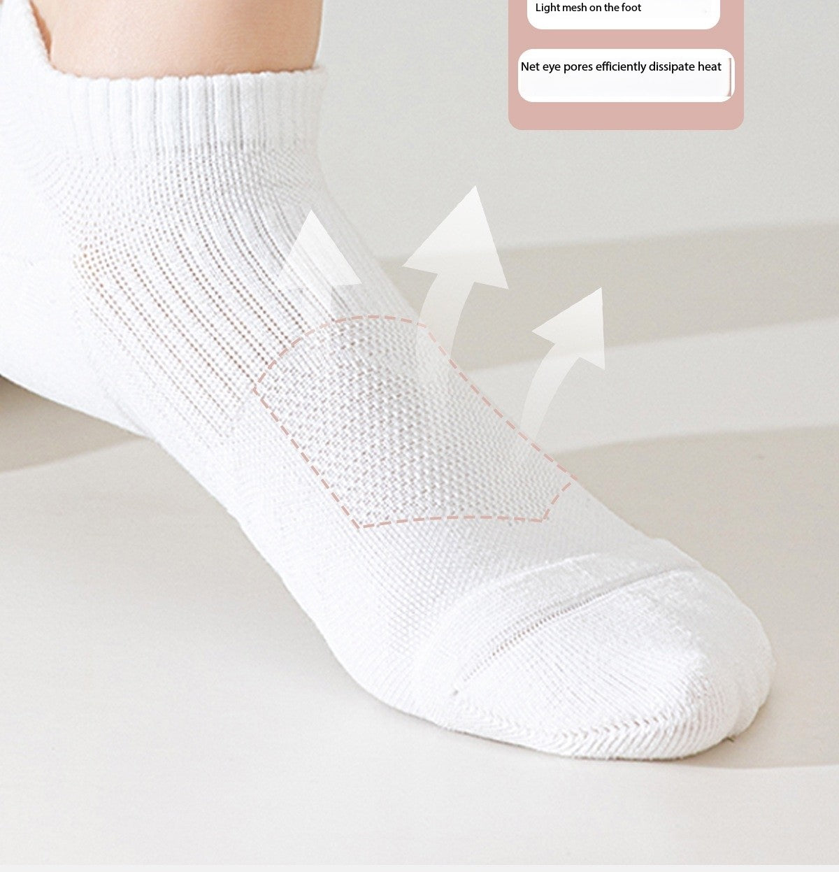 Women’s Summer Sports Socks – Towel Sole, Breathable, Sweat-Wicking & Anti-Bacterial