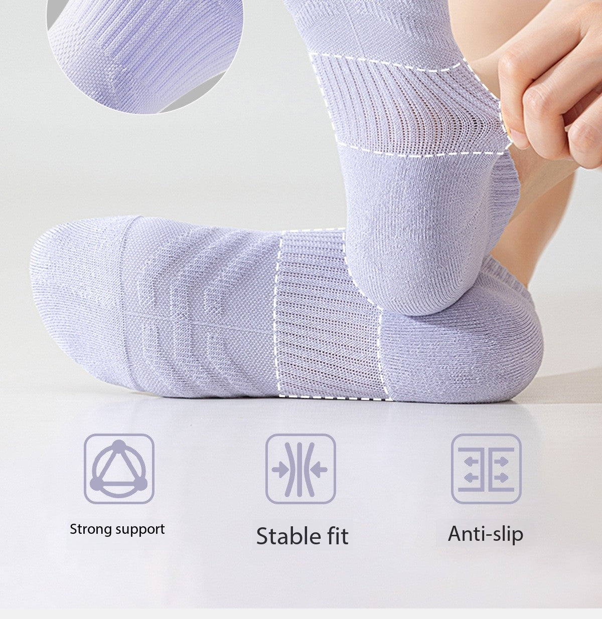 Women’s Summer Sports Socks – Towel Sole, Breathable, Sweat-Wicking & Anti-Bacterial
