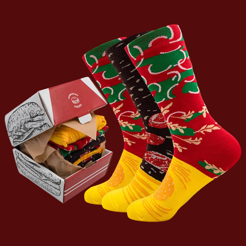 Burger Socks Box - Perfect for Gifts